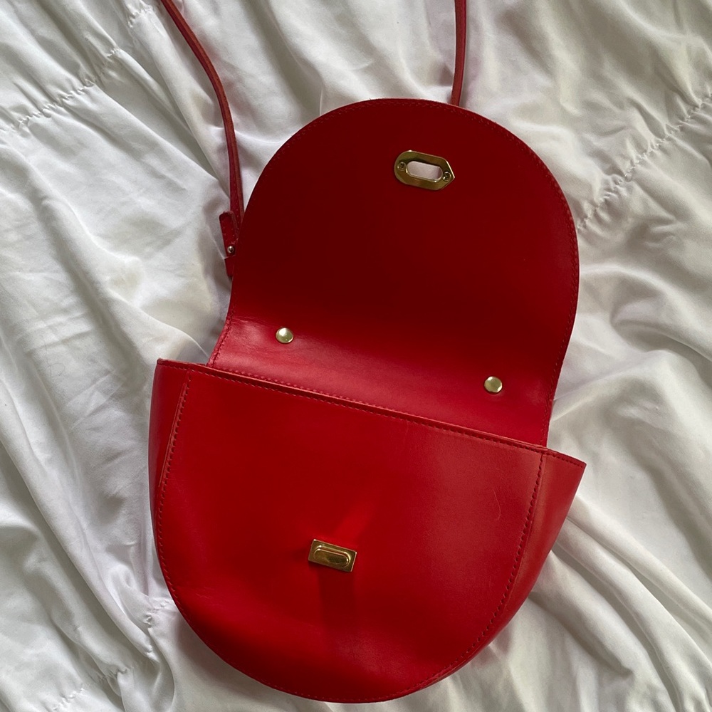 CLARE V ELODIE Tomato Red Bag - Picture 12 of 16